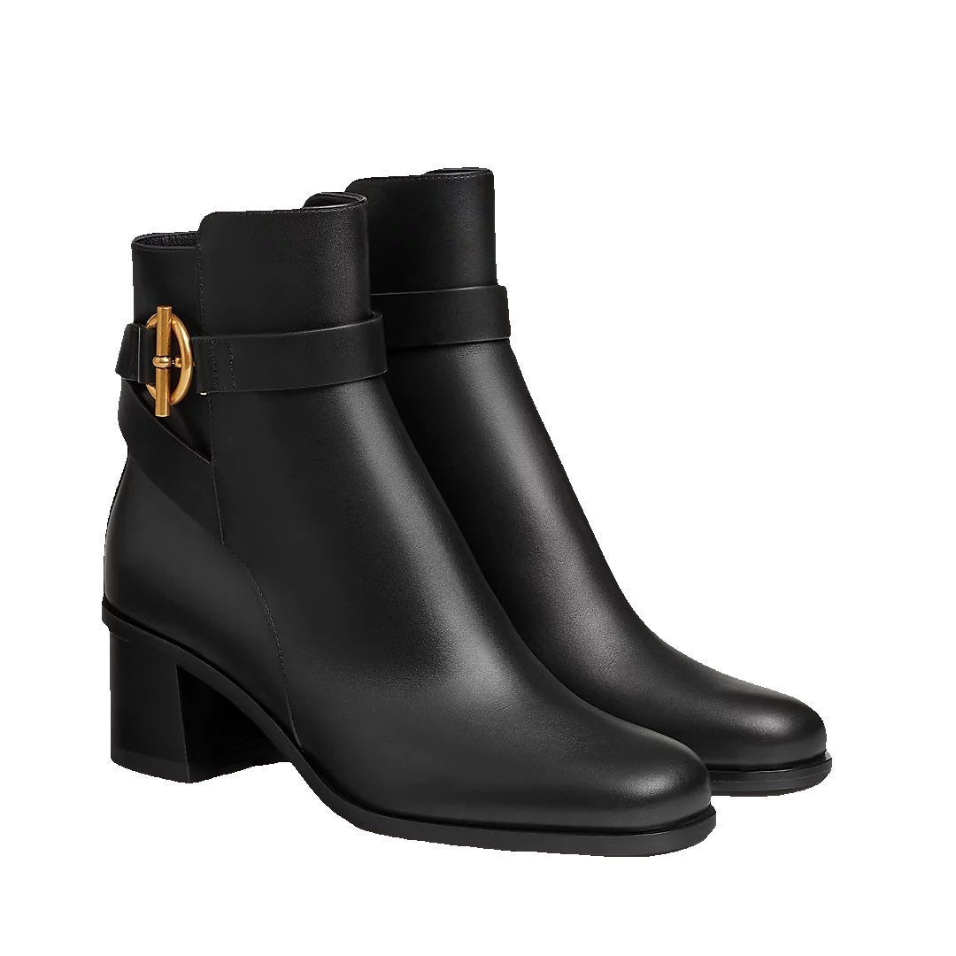 HERMÈS LICOL 70 ANKLE BOOT BLACK