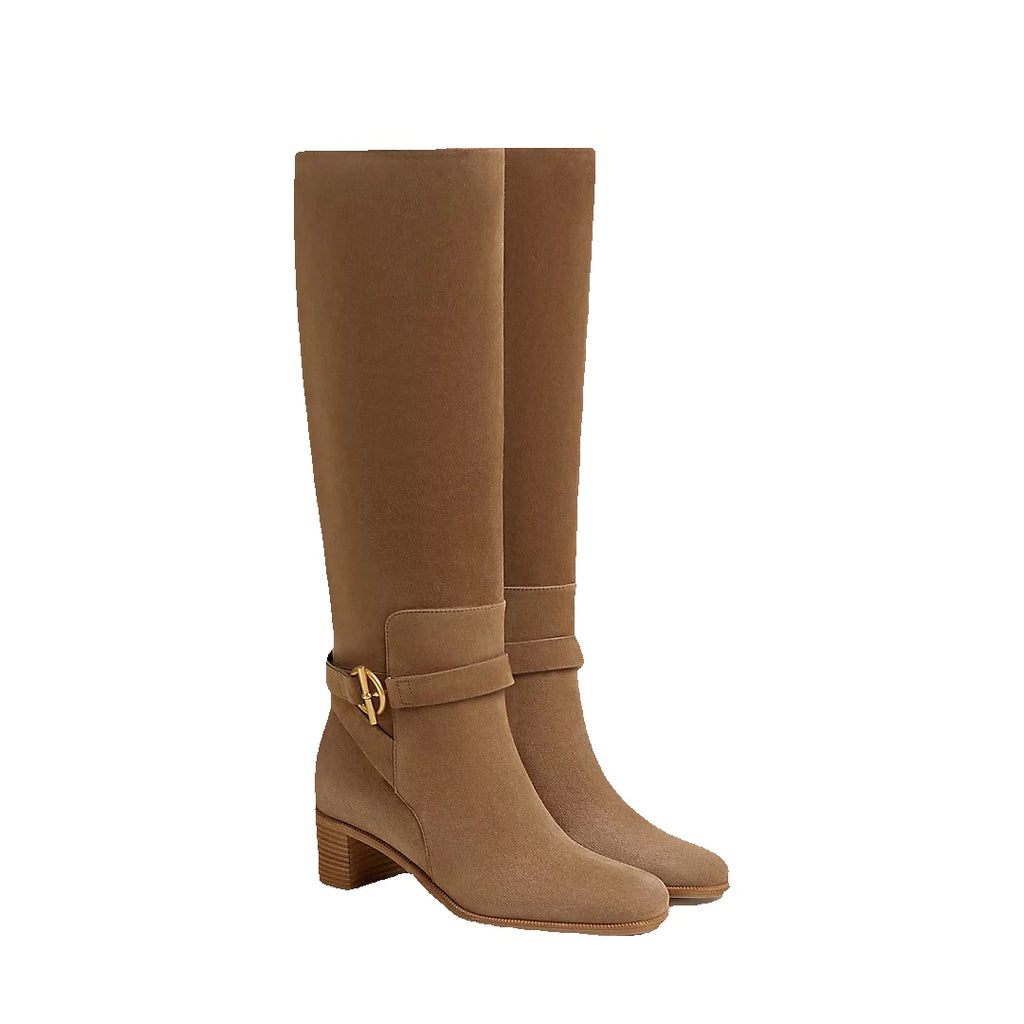 HERMÈS JUSTINE BOOT BEIGE NATURAL