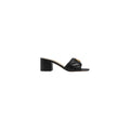 GUCCI SLIDE SANDAL WITH DOUBLE G, LEATHER BLACK