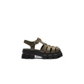 PRADA CANVAS MONOBLOCK SANDALS GREEN