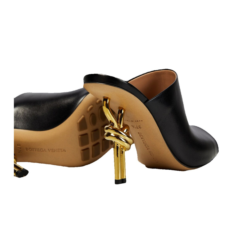 BOTTEGA VENETA HEELED MULES "GONDOLA" BLACK
