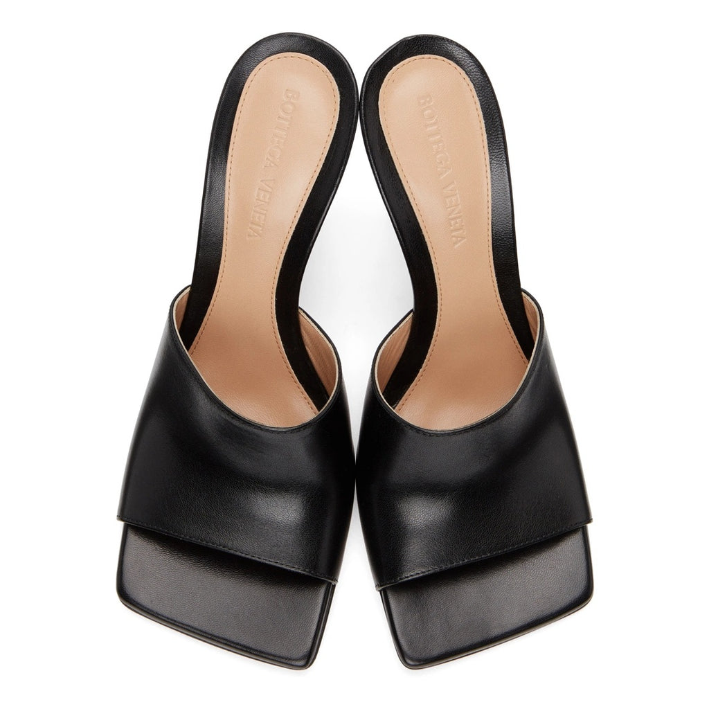 BOTTEGA VENETA HEELED MULES "GONDOLA" BLACK