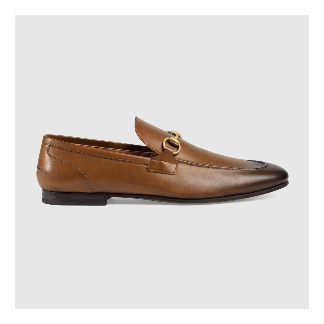 GUCCI JORDAAN LEATHER LOAFER WHITE
