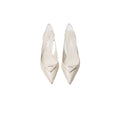 PRADA PATENT LEATHER SLINGBACK PUMPS WHITE