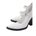 PRADA LEATHER PUMPS WHITE