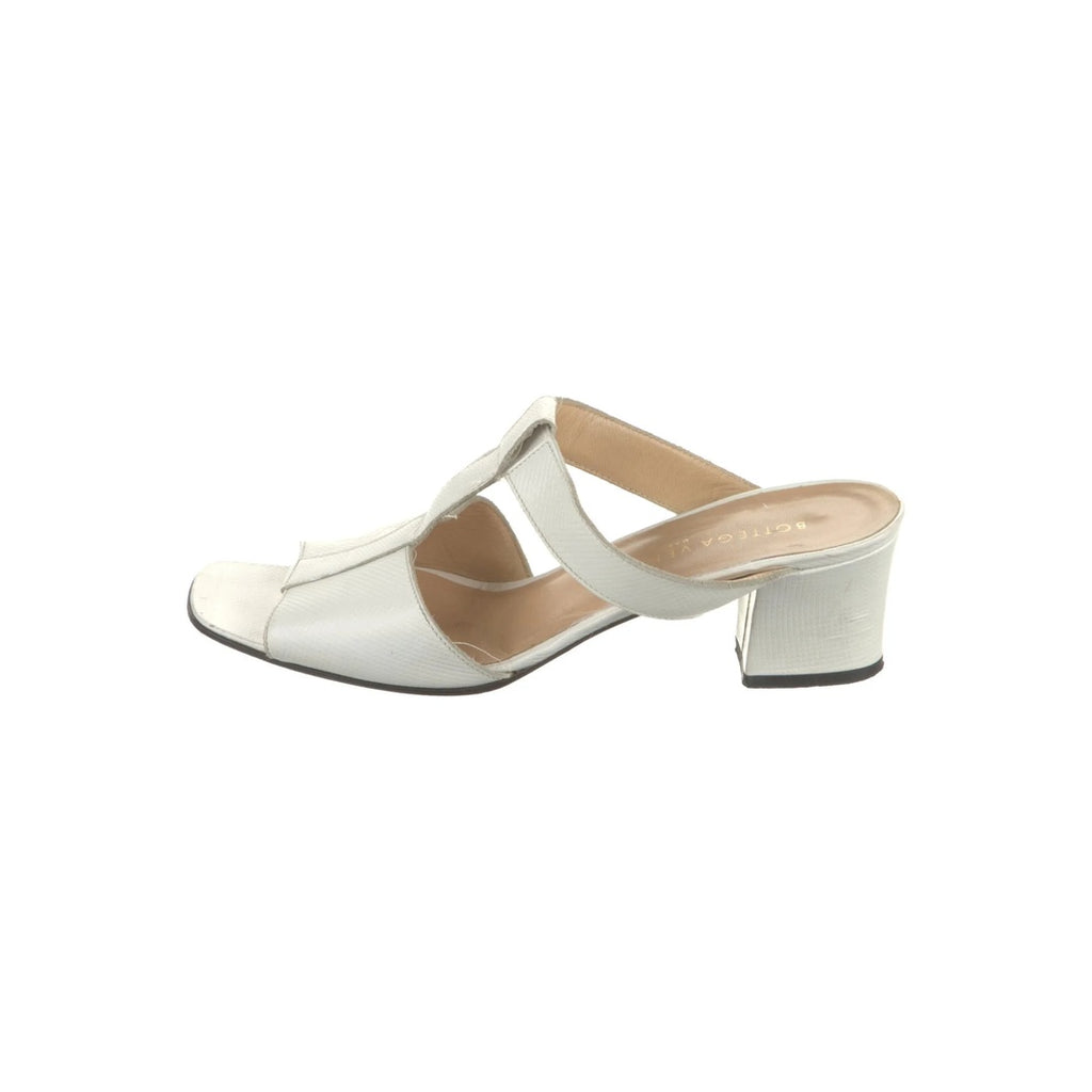 BOTTEGA VENETA EXPOSED HEEL DESIGN TO WEAR CASUAL SANDALS WHITE