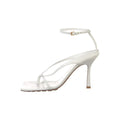 BOTTEGA VENETA EXPOSED HEEL DESIGN TO WEAR CASUAL SANDALS WHITE