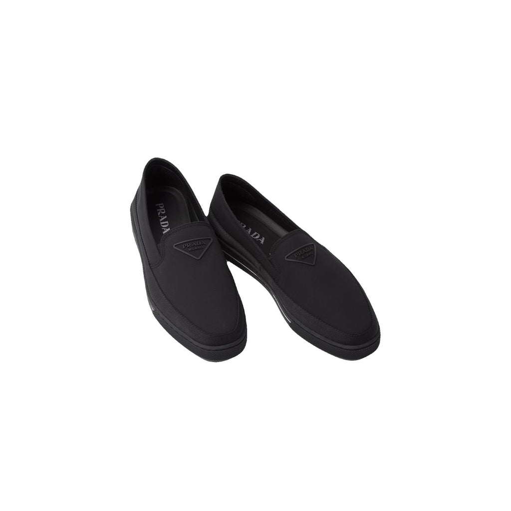 PRADA LOGO-DETAIL SLIP-ON SNEAKERS BLACK