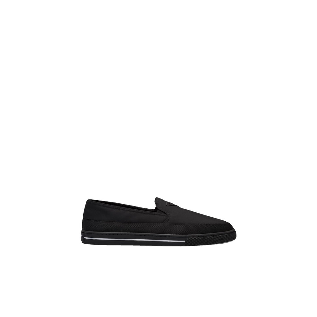 PRADA LOGO-DETAIL SLIP-ON SNEAKERS BLACK