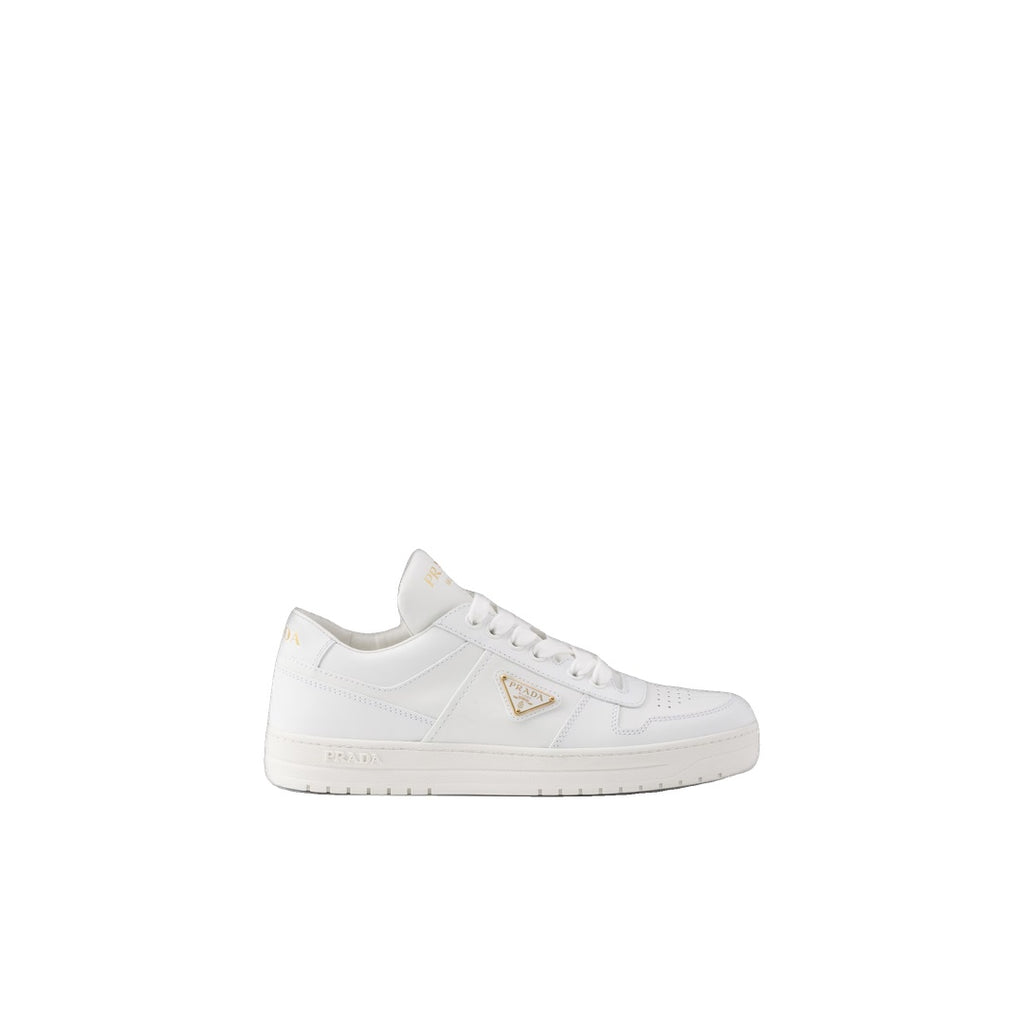 PRADA DRILL LOW-TOP CANVAS SNEAKERS WHITE