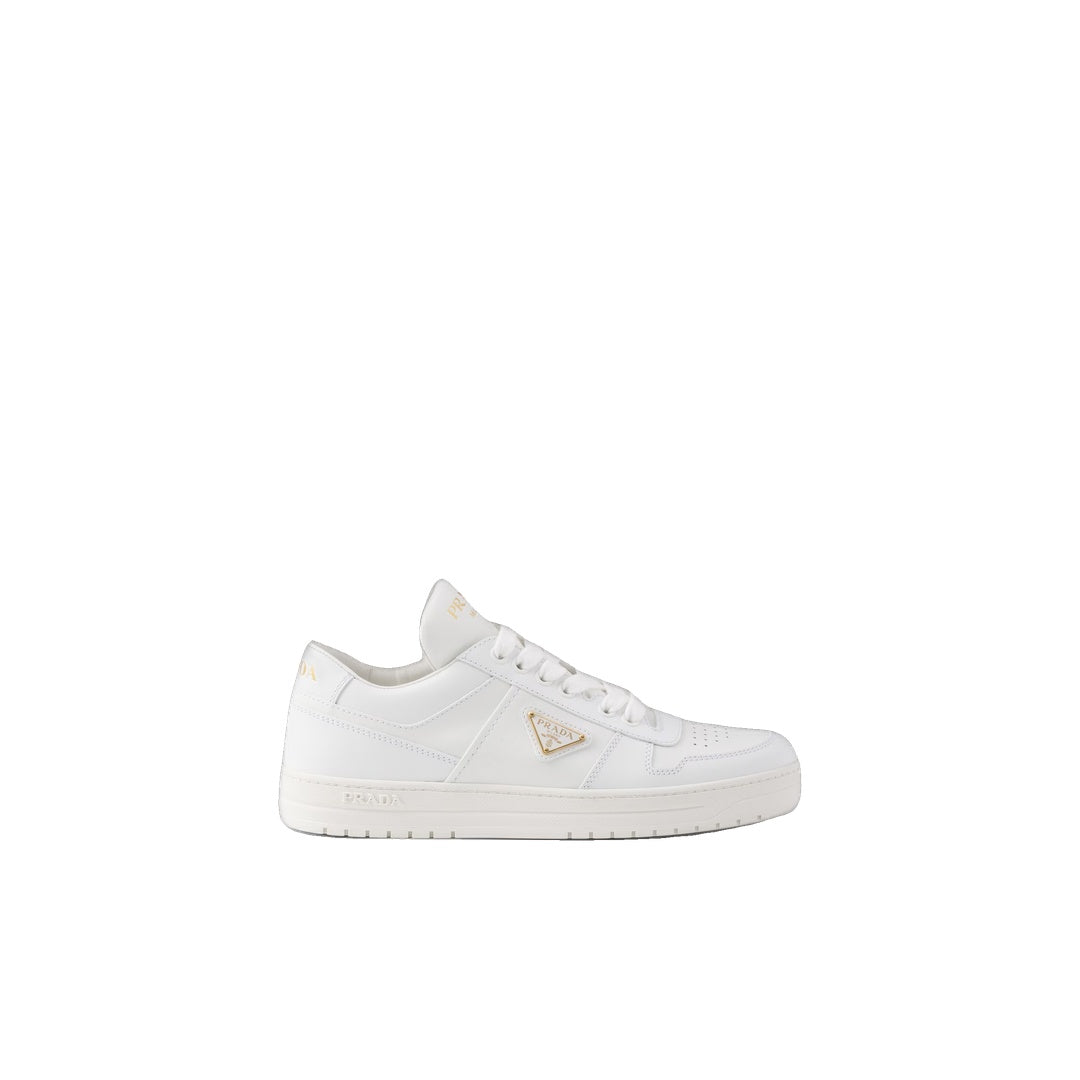 PRADA DRILL LOW-TOP CANVAS SNEAKERS WHITE