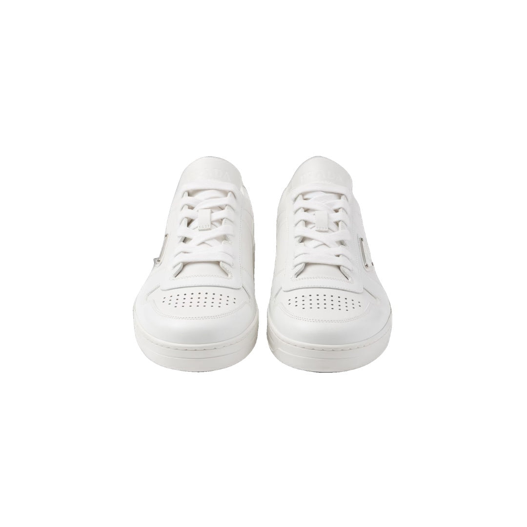 PRADA DRILL LOW-TOP CANVAS SNEAKERS WHITE