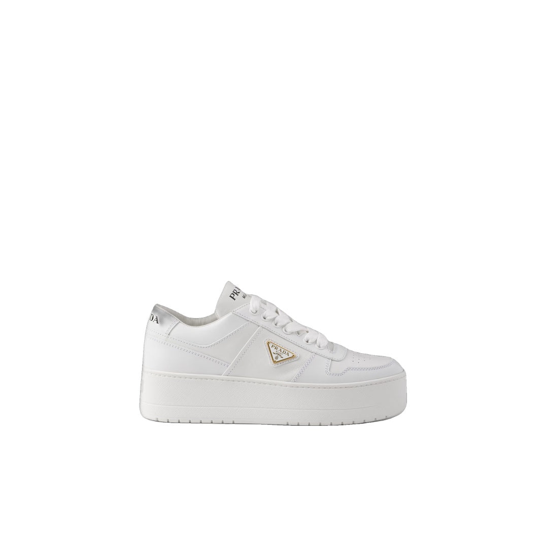 PRADA DRILL LOW-TOP CANVAS SNEAKERS WHITE