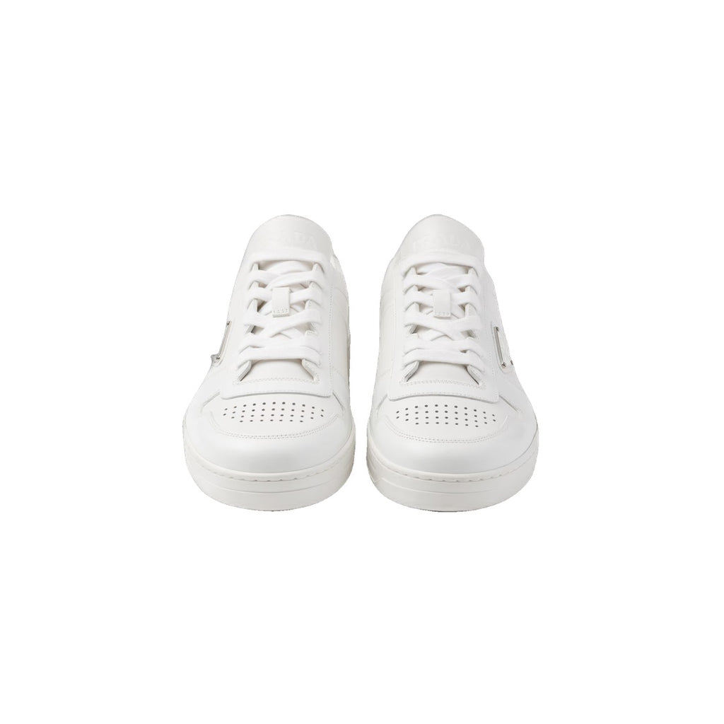 PRADA DRILL LOW-TOP CANVAS SNEAKERS WHITE