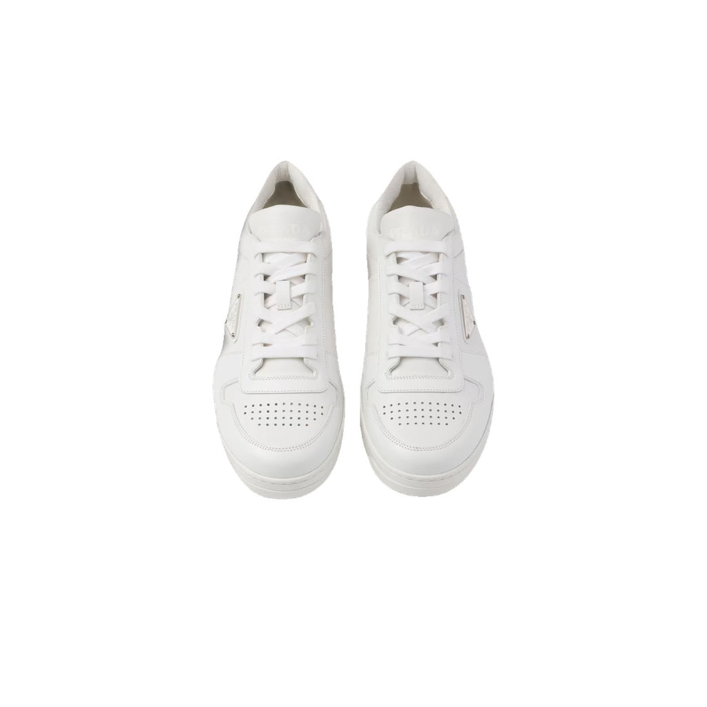 PRADA DRILL LOW-TOP CANVAS SNEAKERS WHITE
