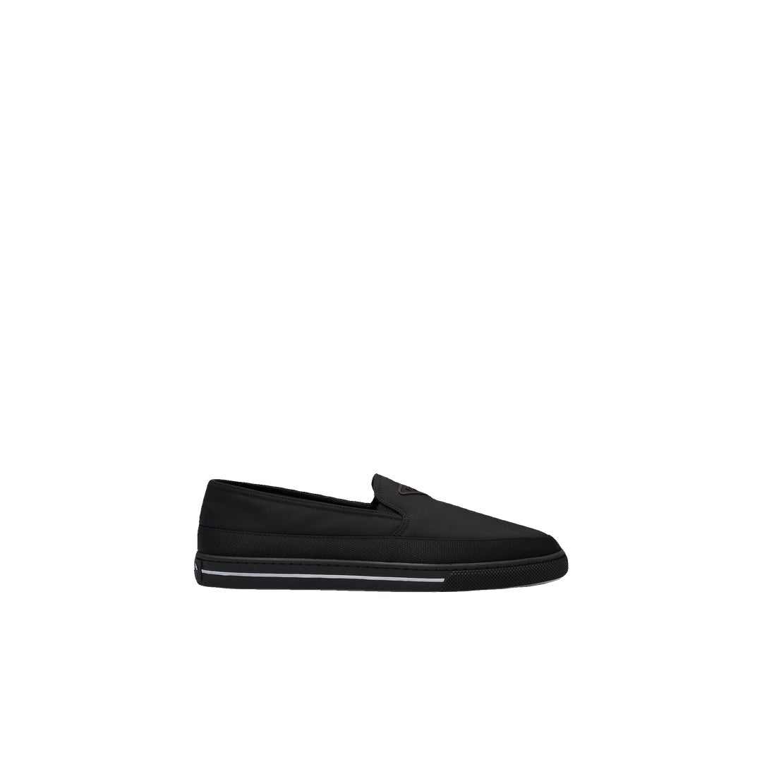 PRADA LOGO-DETAIL SLIP-ON SNEAKERS BLACK