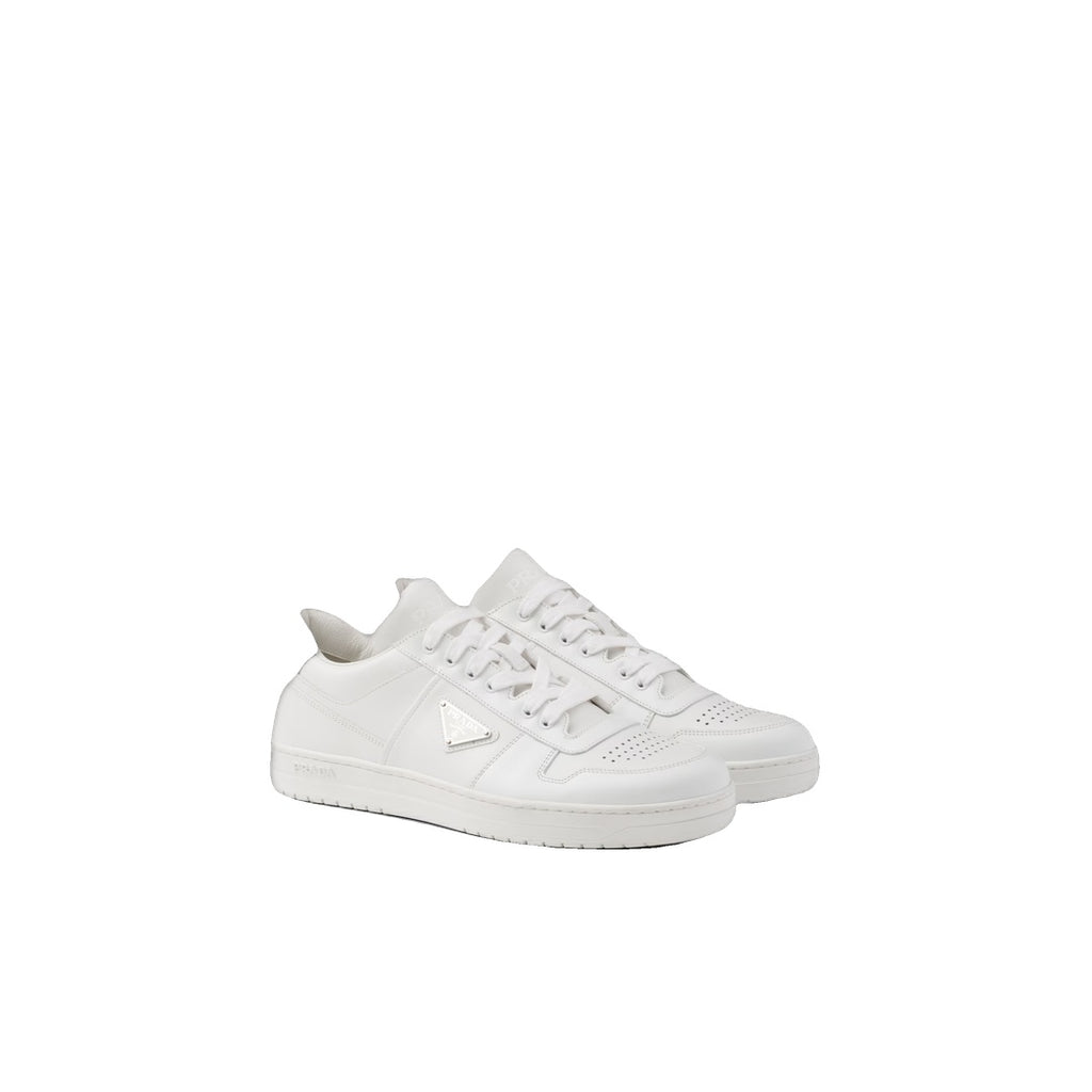 PRADA DRILL LOW-TOP CANVAS SNEAKERS WHITE