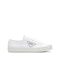 PRADA DRILL LOW-TOP CANVAS SNEAKERS WHITE