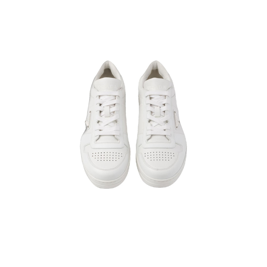PRADA DRILL LOW-TOP CANVAS SNEAKERS WHITE