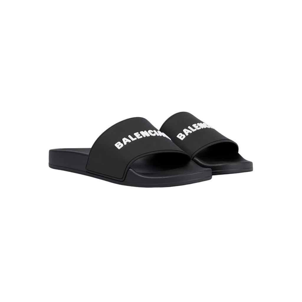 BALENCIAGA 'SPORTY POOL' SLIDES BLACK