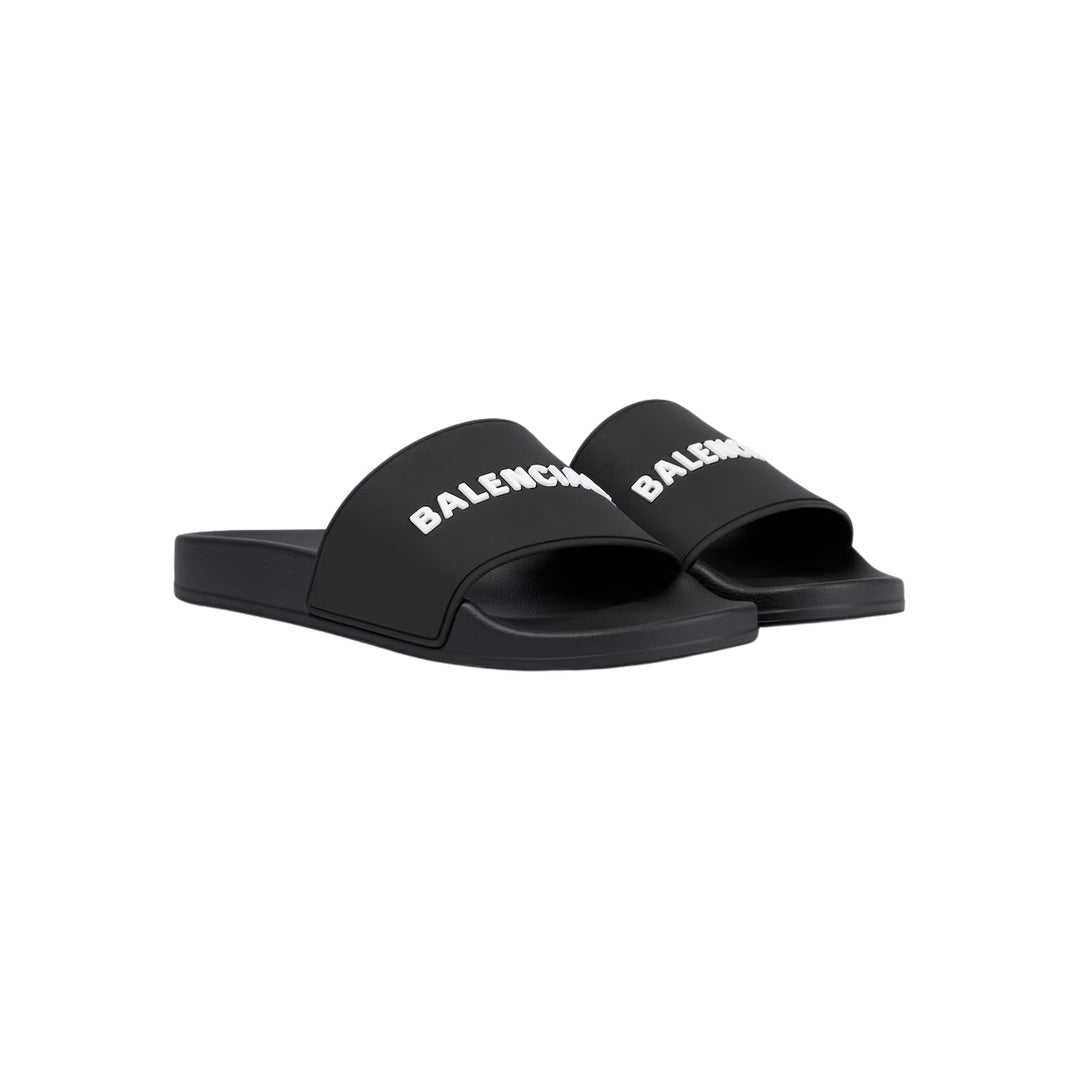 BALENCIAGA 'SPORTY POOL' SLIDES BLACK
