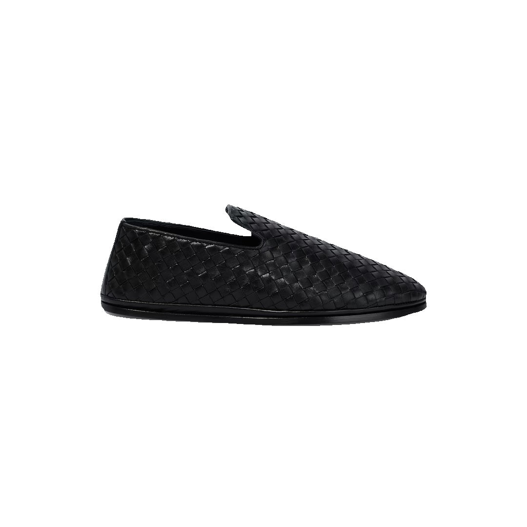 BOTTEGA VENETA MOCASSINO INTRECCIATO NEW SILEZIO BLACK