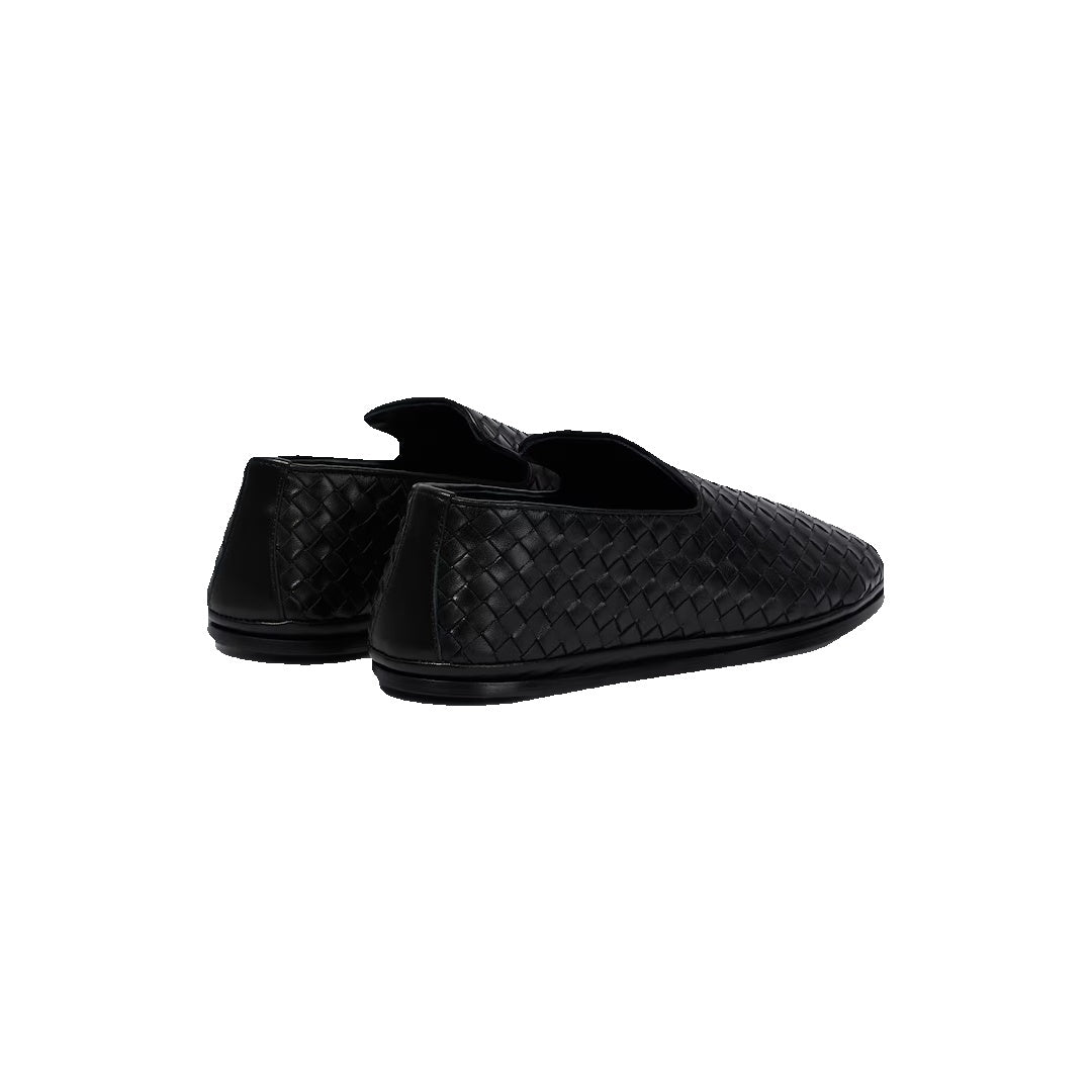 BOTTEGA VENETA MOCASSINO INTRECCIATO NEW SILEZIO BLACK