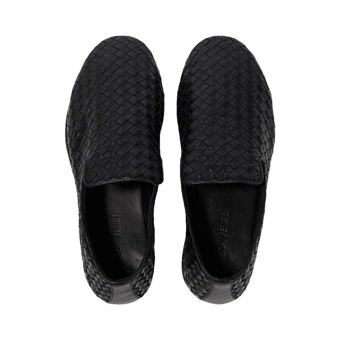 BOTTEGA VENETA MOCASSINO INTRECCIATO NEW SILEZIO BLACK