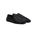 BOTTEGA VENETA SILENZIO NAPPA LEATHER LOAFERS INTRECCIATO BLACK