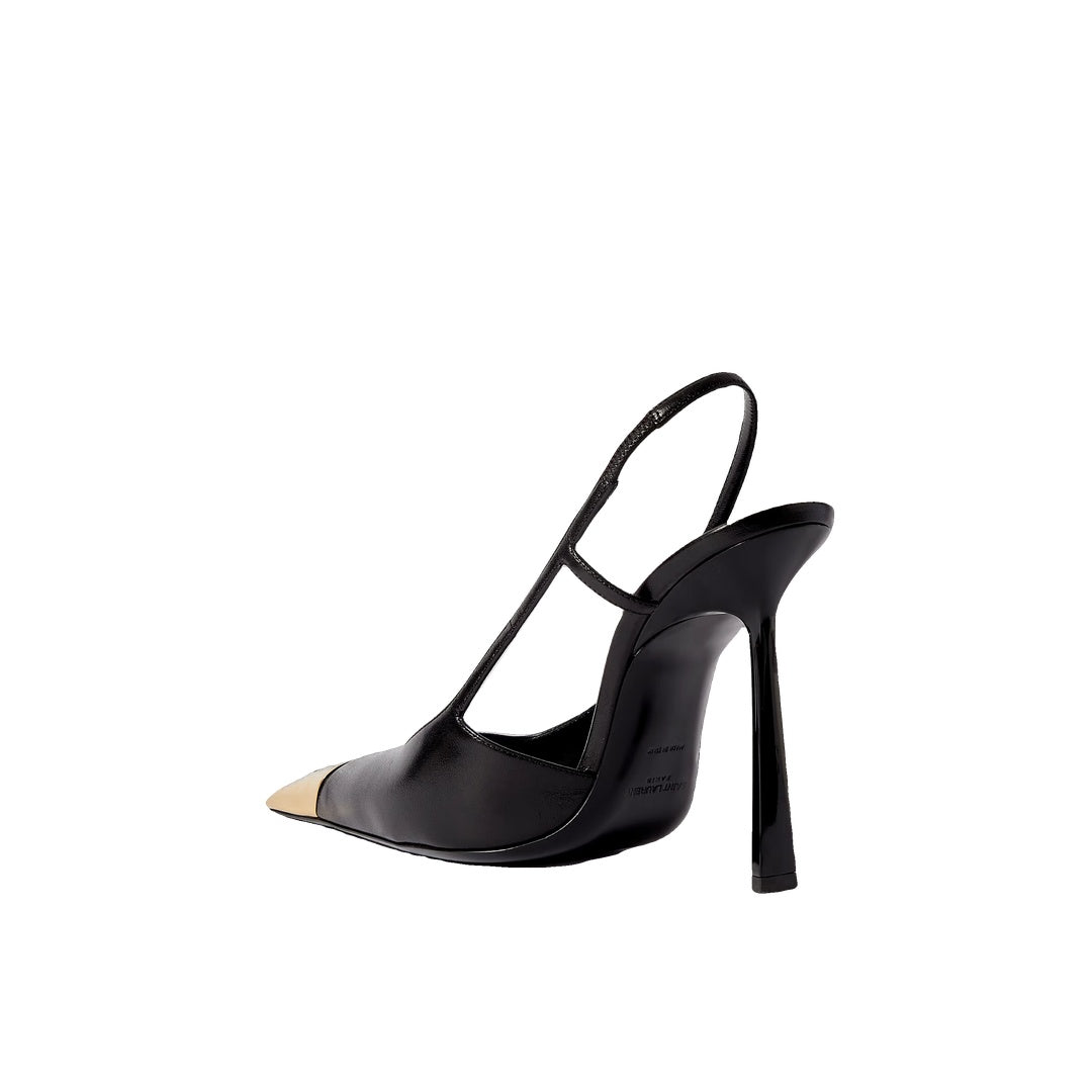 SAINT LAURENT 110MM JEANNE SLINGBACK PUMPS BLACK