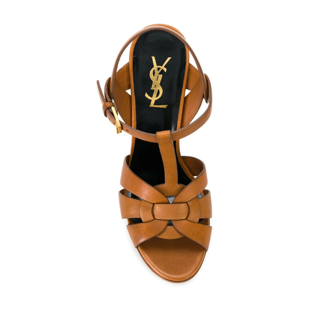 SAINT LAURENT TRIBUTE SANDALS TAN