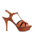 SAINT LAURENT TRIBUTE SANDALS TAN