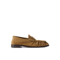 SAINT LAURENT CASSANDRE-DETAIL LOAFERS TAN