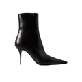 SAINT LAURENT 90MM ASHLEY POINTED-TOE ANKLE BOOTS BLACK