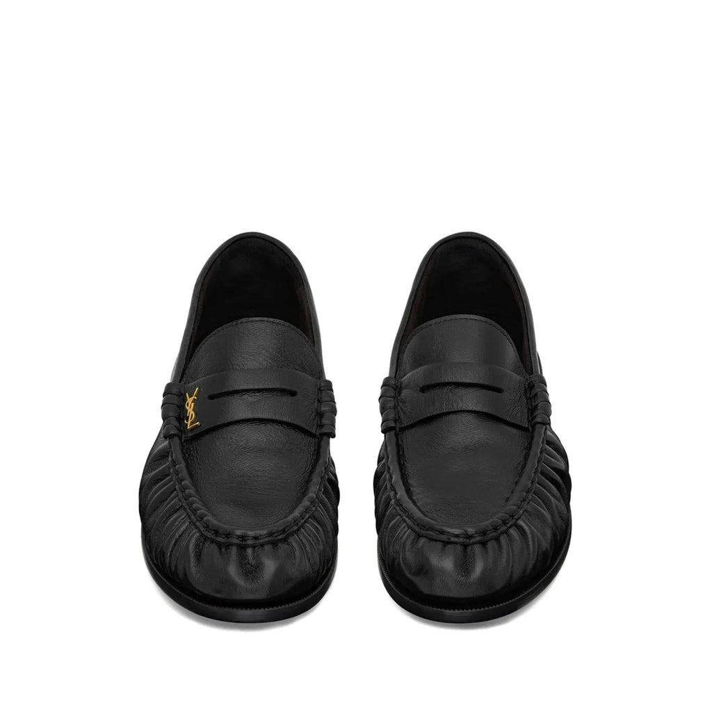 SAINT LAURENT LE LOAFER SUEDE PUMPS BLACK