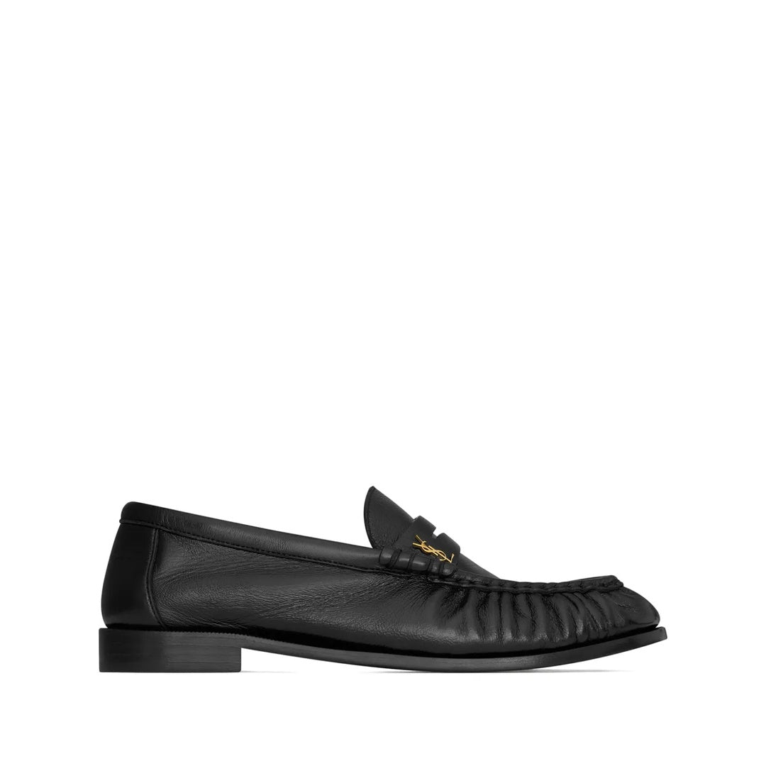 SAINT LAURENT LE LOAFER SUEDE PUMPS BLACK