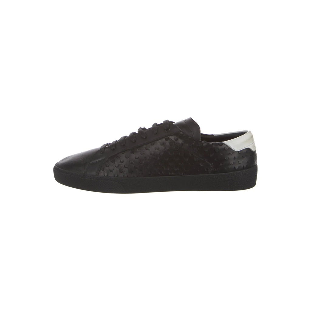 SAINT LAURENT LEATHER SNEAKERS BLACK