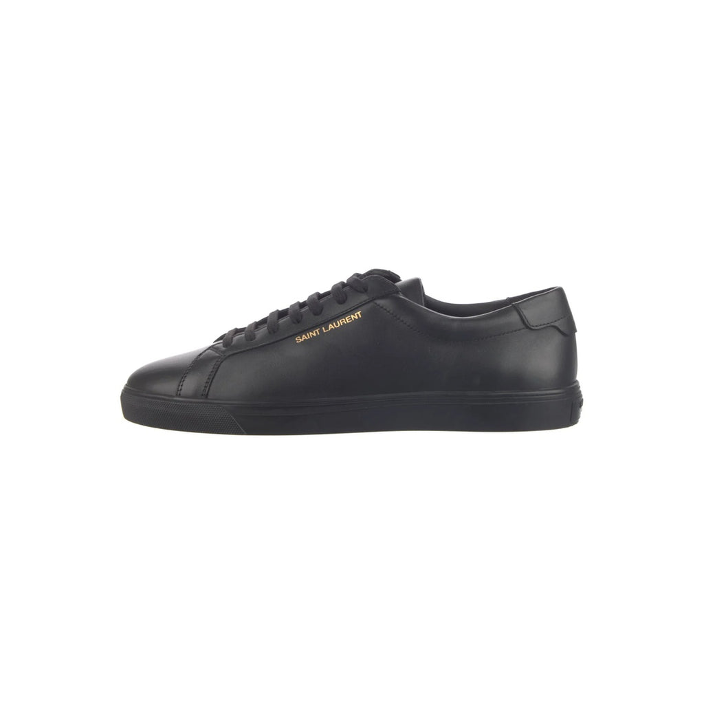 SAINT LAURENT LEATHER SNEAKERS BLACK