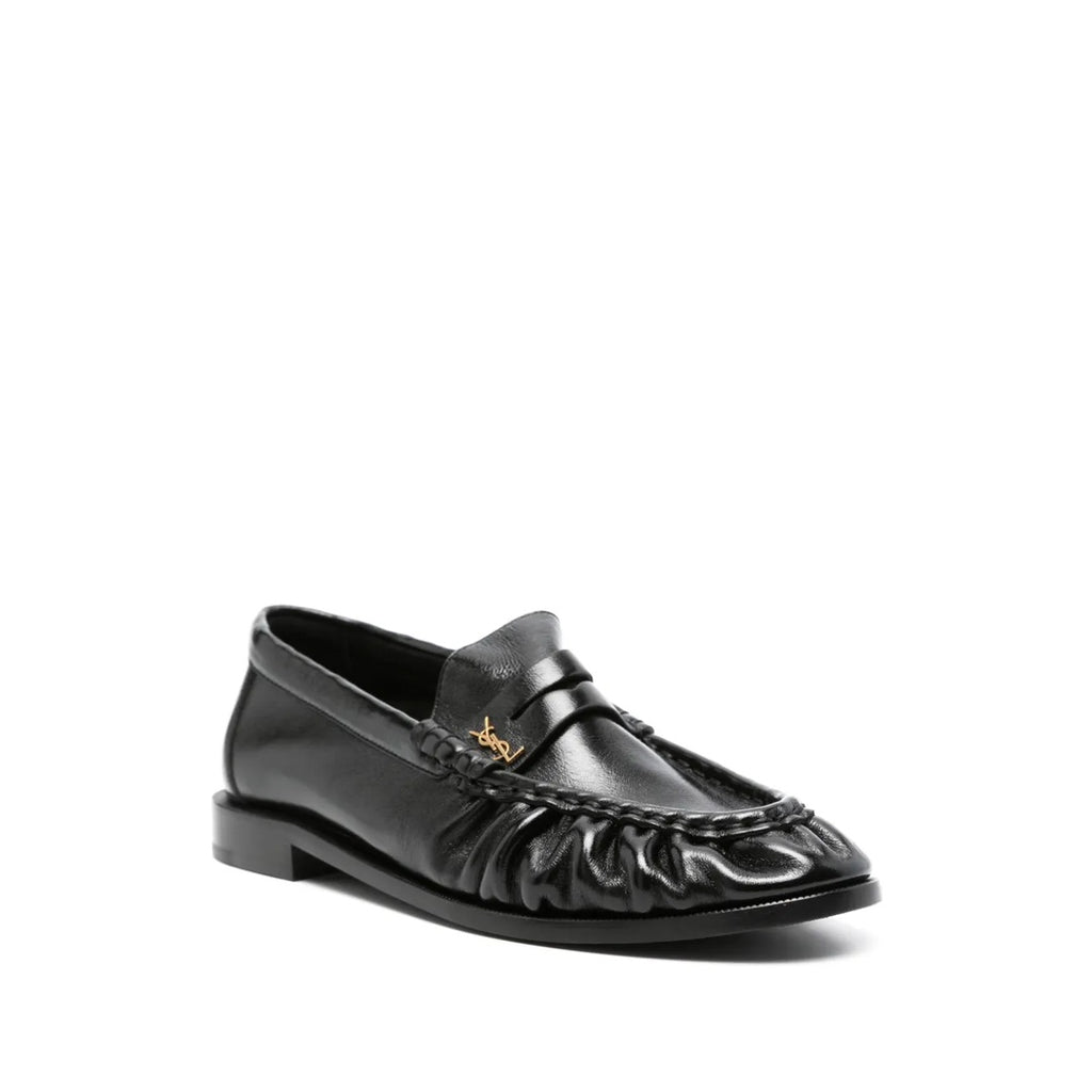 SAINT LAURENT LE LOAFER HEELED PUMPS BLACK