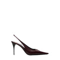 SAINT LAURENT BRETEUIL LEATHER PUMPS BURGUNDY