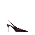 SAINT LAURENT BABYLONE BRETEUIL SLINGBACK PUMPS BURGUNDY