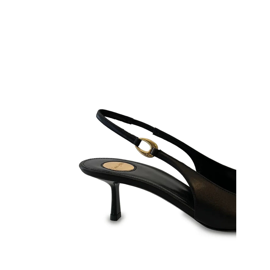 SAINT LAURENT 50MM VENDOME SLINGBACK PUMPS BLACK