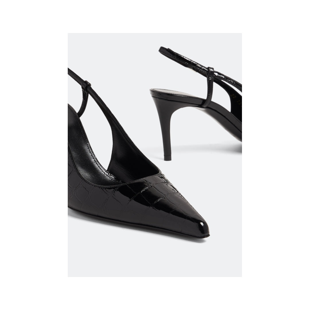 SAINT LAURENT 50MM VENDOME SLINGBACK PUMPS BLACK
