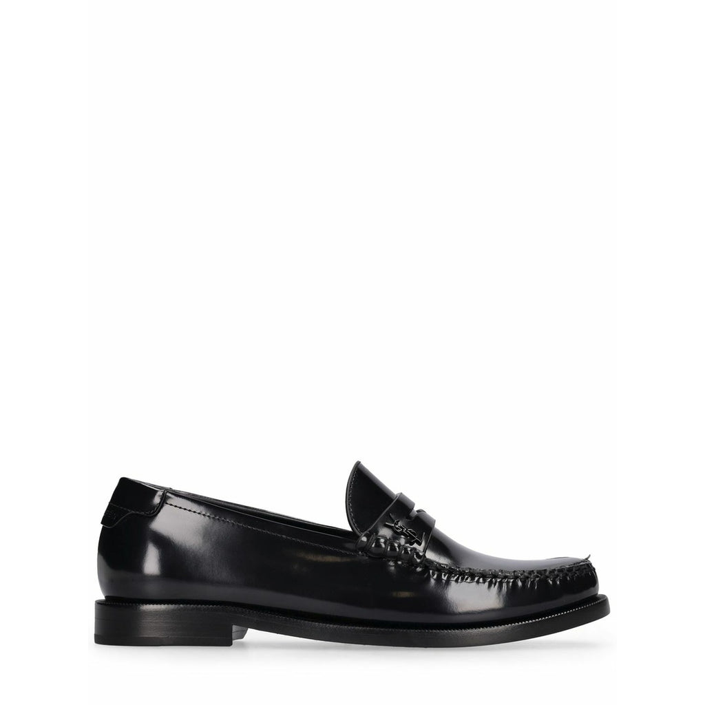 SAINT LAURENT LE LOAFER MONOGRAM TASSEL LOAFERS BLACK