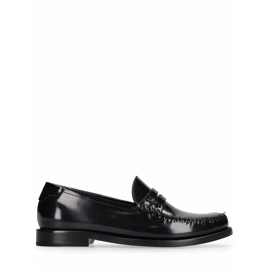 SAINT LAURENT LE LOAFER MONOGRAM TASSEL LOAFERS BLACK