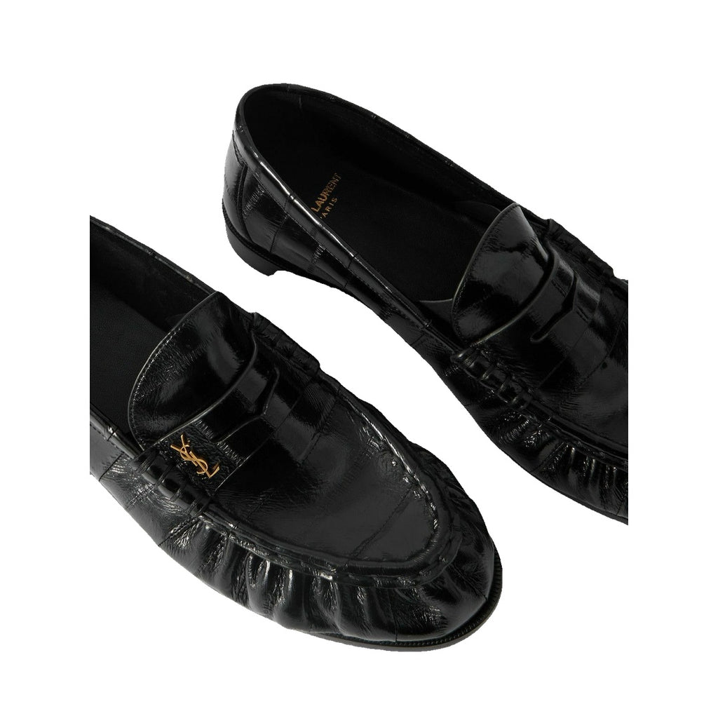 SAINT LAURENT LE LOAFER MONOGRAM TASSEL LOAFERS BLACK