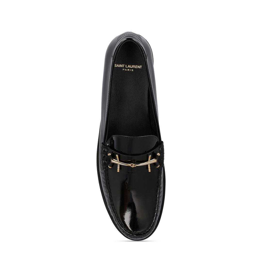 SAINT LAURENT LE LOAFER MONOGRAM TASSEL LOAFERS BLACK