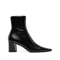 SAINT LAURENT LINDA 100MM POINTED-TOE BOOTS BLACK