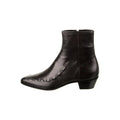 SAINT LAURENT HUNT 25MM LEATHER BOOTS BLACK