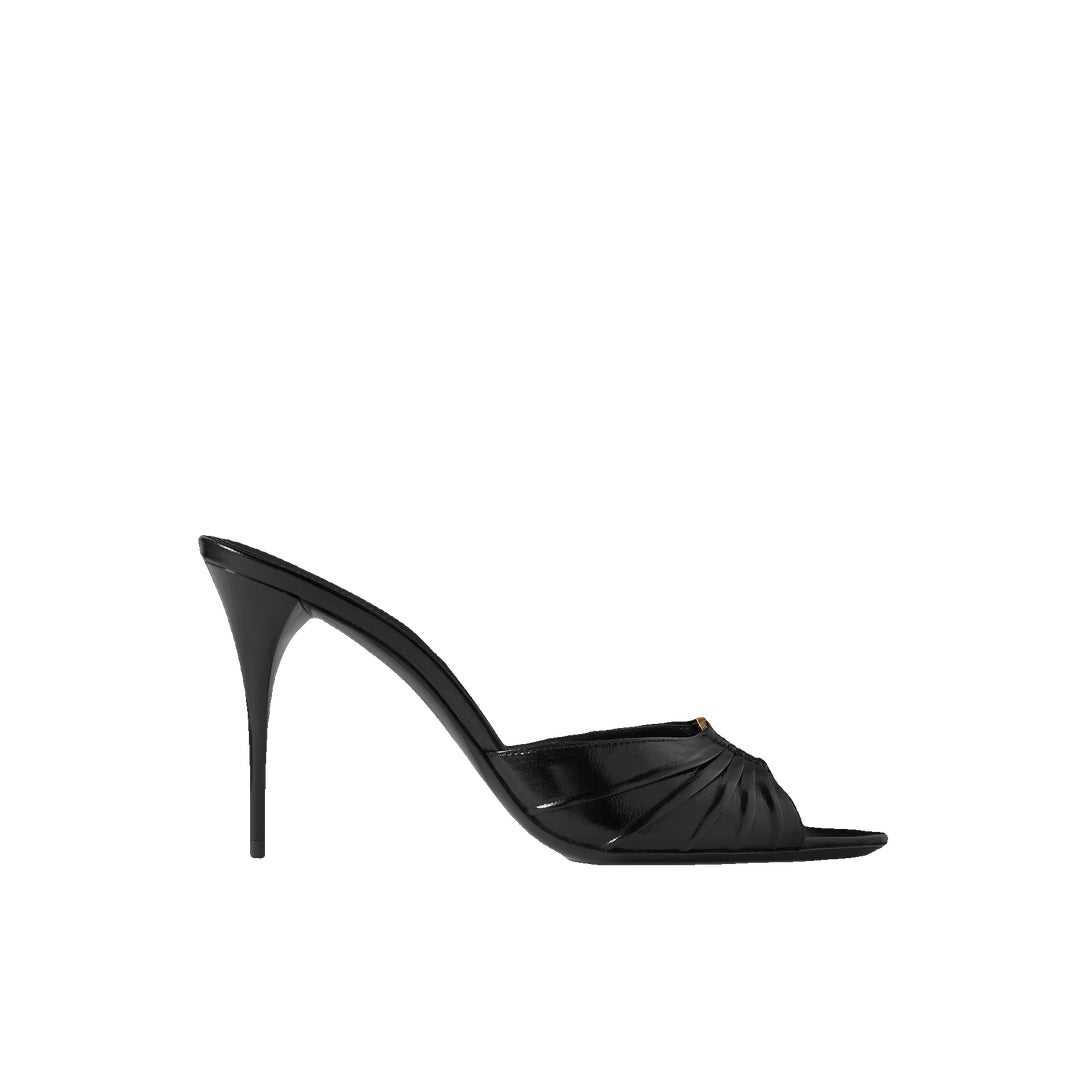 SAINT LAURENT BABYLONE MULES LEOPARD
